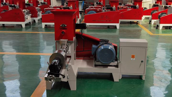 dry type guppyl fish feed processing machine in South Korea